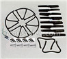 JJRC H8C H8D Parts--36 Crash set 2-(Propelers-8pcs & Landing skid-2pcs & Outer protect frame-4pcs & Motor-2pcs & Main gear with hollow pipe-4pcs & Motor seat-4pcs))-Black For JJRC H8C H8D Quadcopter Parts,Drone parts,Camera spare parts